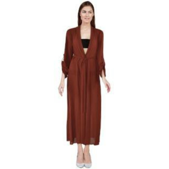 Palm Beach Boutique Dresses & Skirts - Chiffon Long Duster With Self Tie Belt